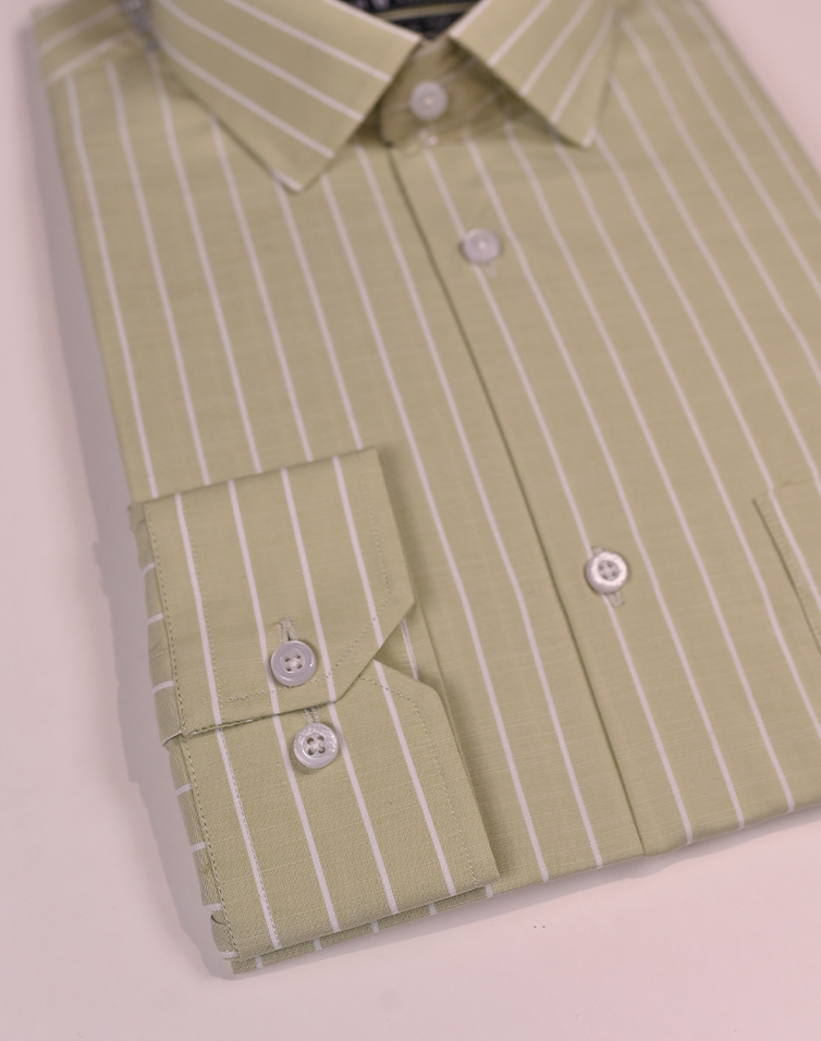 Sea Green Pencil Stripes