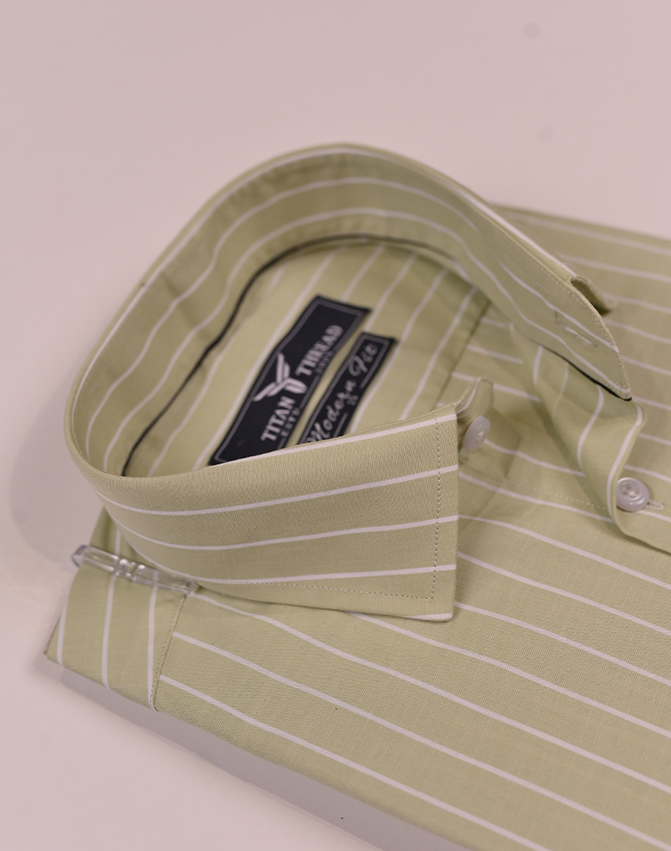 Sea Green Pencil Stripes