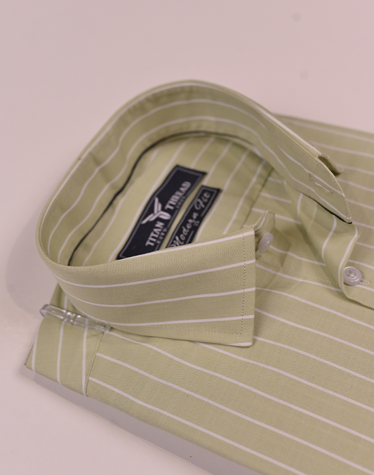 Sea Green Pencil Stripes