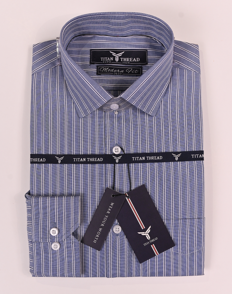 Awning Stripes in navy and white