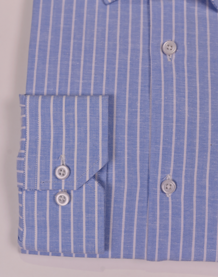 Cambridge Blue Pencil Stripe