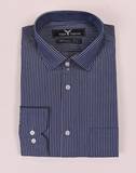 Navy Blue Pencil Stripes Formal Shirt (Slim fit)