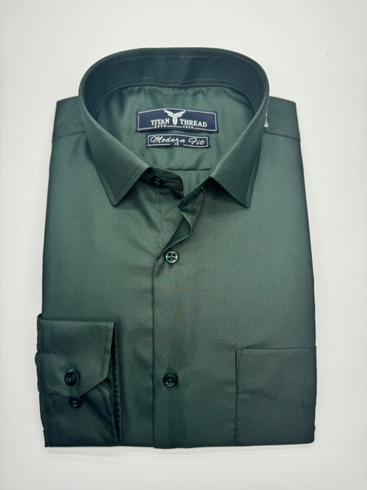 Sage Green in Twill Formal Shirt