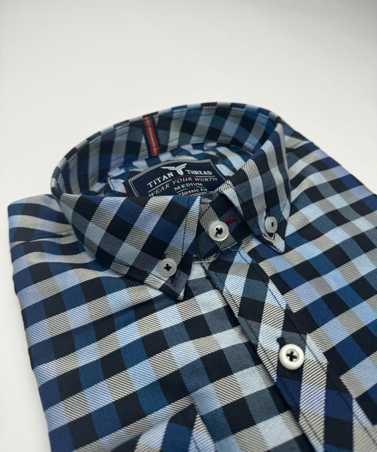 Gingham Blue Checkered