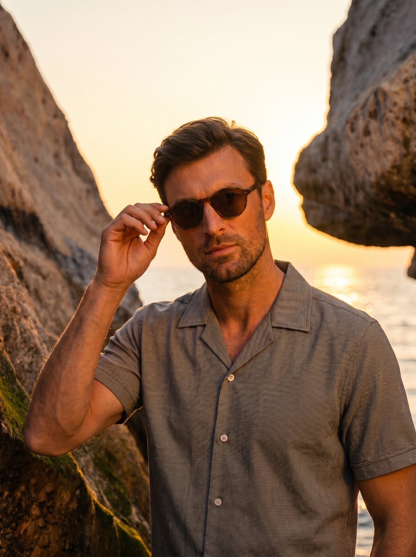 Self Gray Cuban Shirts