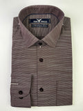 Choco Brown Self Texture Formal Shirt