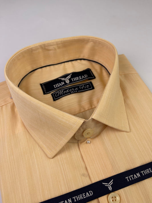 Skin Fawn Self Texture Formal Shirt