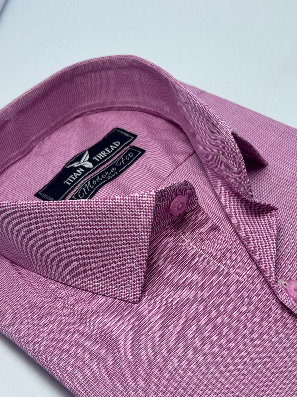 Sharp Pink Square Texture Formal Shirt