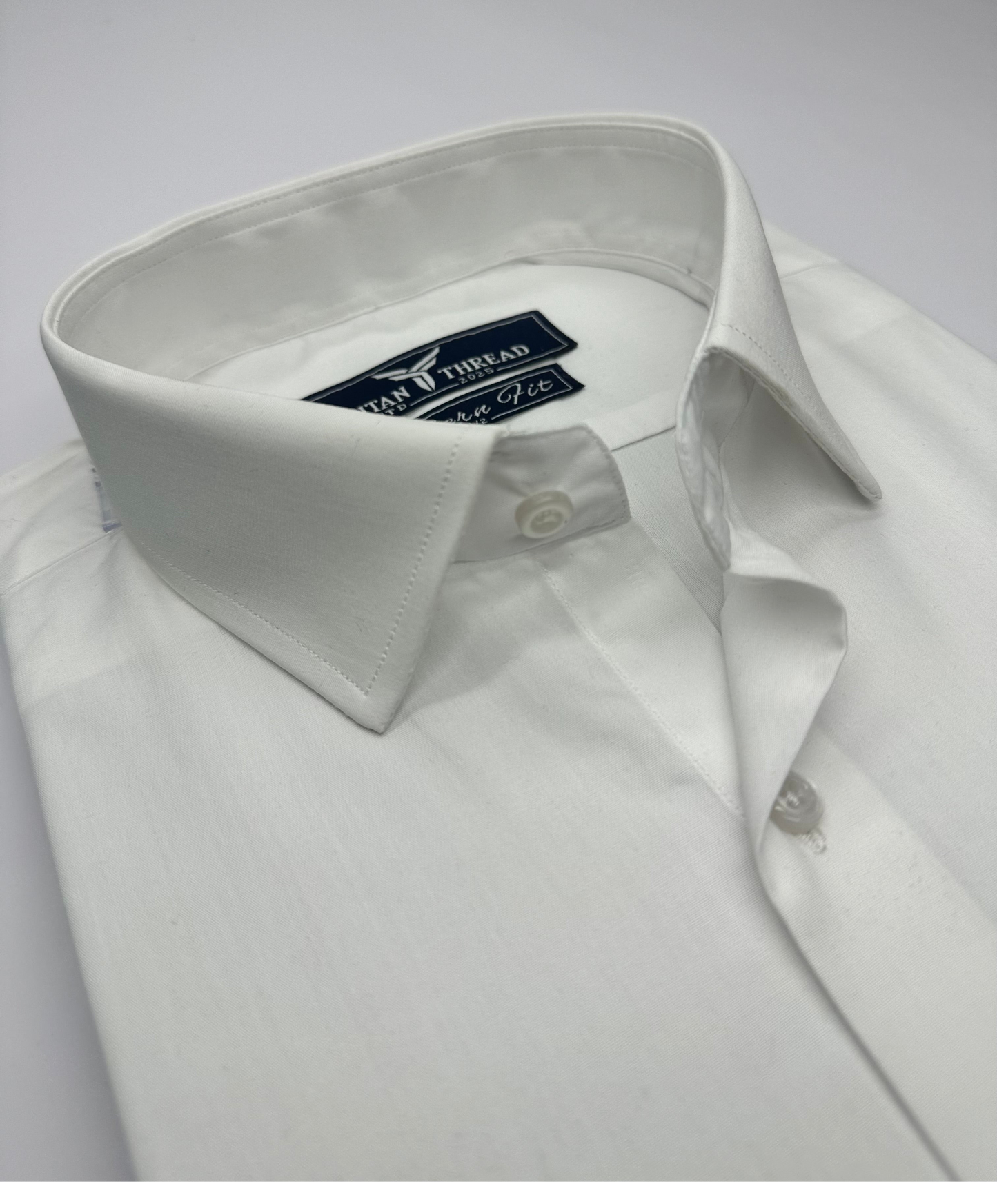 Titan Signature White Formal Shirt (Slim fit)