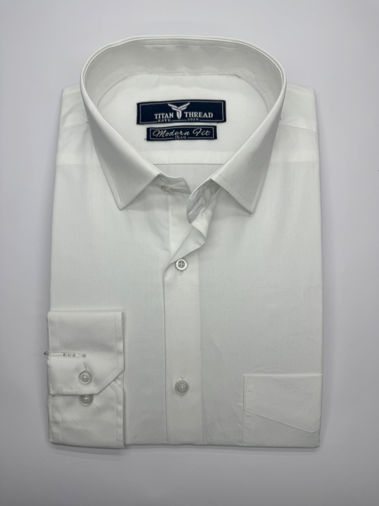 Titan Signature White Formal Shirt (Slim fit)