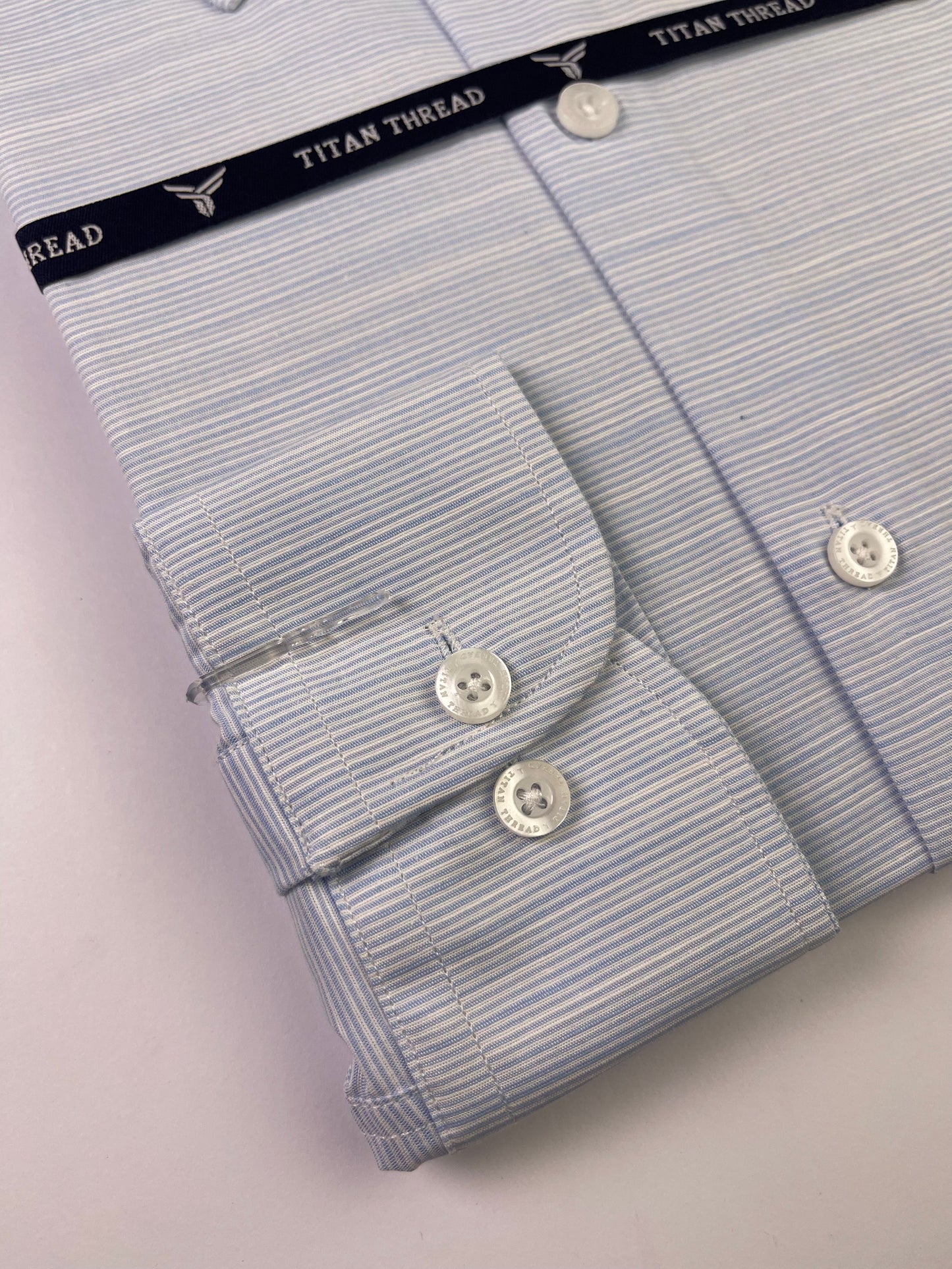 Ice Blue Self Texture Formal Shirt
