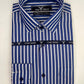 Marine Blue Broad Stripe Formal Shirt