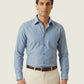 Steel Blue Pin Stripe Formal Shirt