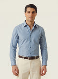 Steel Blue Pin Stripe Formal Shirt