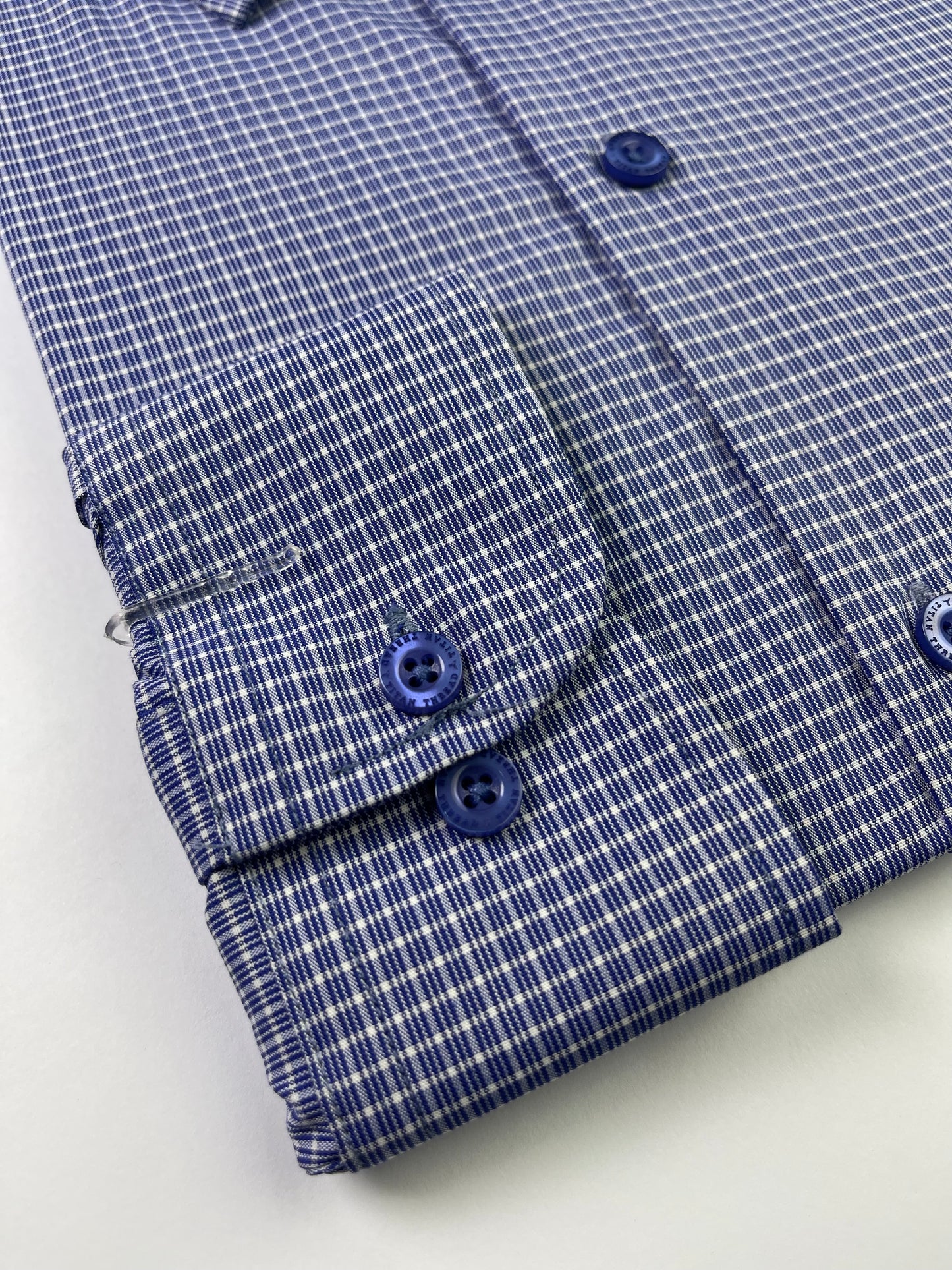 Blue Pin Check Formal Shirt