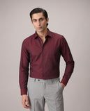 Two Tone Mercerized Maroon Formal Shirt (slim fit)